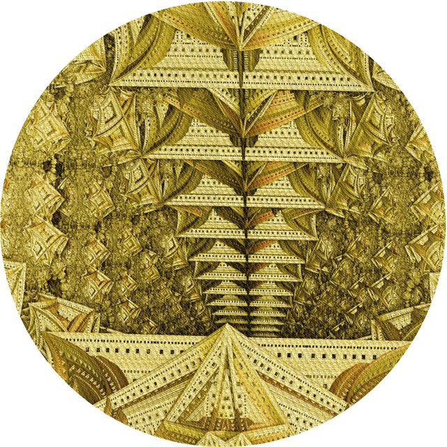 Ahgly Company Tapis d'Intérieur Lavables en Machine, Ronds, Transitionnels, Brun Bronze Foncé, Ronds de 5'