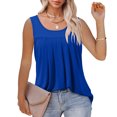 thumbnail image 4 of Birdeem T-Shirt Mode Femme Couleur Unie Col Carré Confortable Ample Sans Manches Blouse Décontractée, 4 of 7