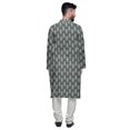 thumbnail image 3 of Atasi Ensemble Kurta de Designer pour Garçons Kurta Longue Imprimée Pyjama Vêtements d'Été, 3 of 4