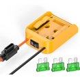 thumbnail image 3 of 2 Pack Power Wheels Adapter for Dewalt with Switch and Fuses, 12AWG Wire 20V Battery Conversion Kit with 6 PCS 30Amp Fuses for DCB200 DCB203 DCB205 DCB206 for DIY, Truck, Robotics and RC Toys, 3 of 7