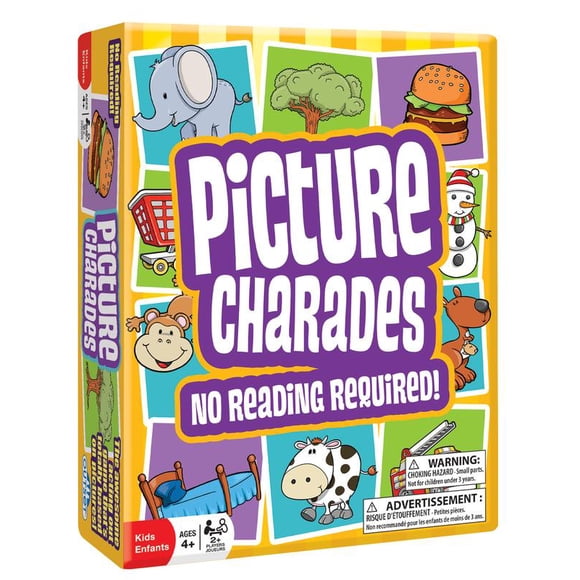 Outset Media Picture Charades for Kids - No Reading Required! - Contains 4 Deck, 192 Cards Total - Ages 4+