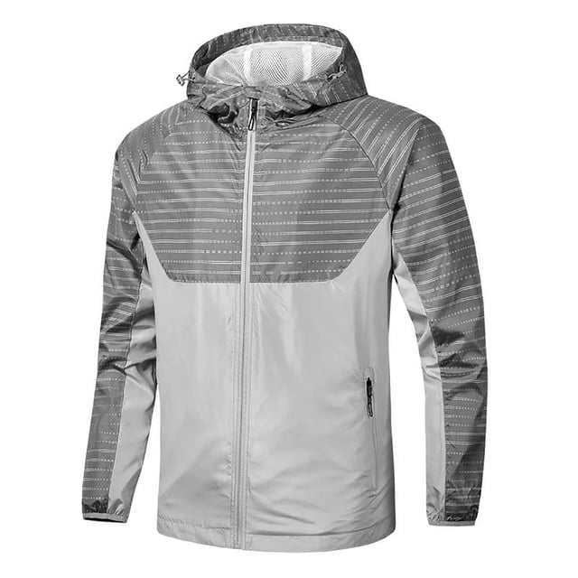 CEHVOM Men's Spring And Autumn Windproof Hooded Thin Jacket