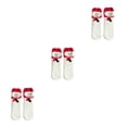 thumbnail image 1 of Decodeary Stay Warm And Stylish With These Fashionable Winter Socks Soft And Comfortable Red hat snowman 3Set, 1 of 6