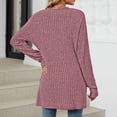 thumbnail image 4 of Yuyuzo Cardigan for Women 2025 Fall Ribbed Knit Sweater Open Front Long Sleeve Outwear with Pockets, 4 of 6