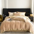 thumbnail image 1 of Zhuge Bed Sheets Set, Bedding Sheets Pillowcases Kit, Twin Bed Set, Hotel Bedding, Home Decor(Khaki), 1 of 5