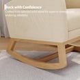 thumbnail image 4 of Modern Nursery Rocking Chair, PU Leather Upholstered Rocking Chair with Footrest, Comfortable Rocker Recliner with Side Pocket, Rocker Glider for Living Room, Bedroom, Nursing Room, Brown, 4 of 9