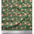 thumbnail image 1 of Soimoi Toile de Coton Chambrée Feuilles et Fleurs 1 Yard 56 Inch Wide, 1 of 3