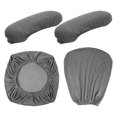 thumbnail image 4 of Housse Extensible pour Chaise de Bureau, Housse de Siège et de Dossier, Housses de Protection pour Chaise, Housses de Chaise de Jeu pour Chaises Pivotantes, Chaise de Jeu, Gris, 4 of 8