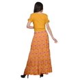 thumbnail image 4 of Moomaya Printed Two Piece Flared Skirt And Crop Top Rayon Ethnic Set For Girls, 4 of 6