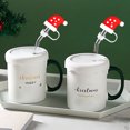 thumbnail image 2 of Couvercle de Paille de Noël Couvercle de Tasse 10mm Accessoire de Rouleau Réutilisable Bouchon de Paille Embout de Paille, 2 of 6