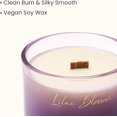 thumbnail image 4 of M&SENSE 9.88oz Natural Soy Wax Jar Candle with Wooden Wick | Lilac Blossom Scent | 55-Hour Burn & Long-Lasting Burn | Housewarming Gift for Men and Women, 4 of 7