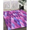 thumbnail image 3 of Ahgly Tapis d'Intérieur Lavable en Machine Carré Transitionnel Heliotrope Violet, 4 Pieds Carré, 3 of 7