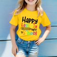 thumbnail image 2 of PMVFHDE T-Shirts Mignons pour Fille T-Shirt à Col Rond Imprimé à Manches Courtes pour Garçons et Filles Jaune, 6-7 Ans, 2 of 4