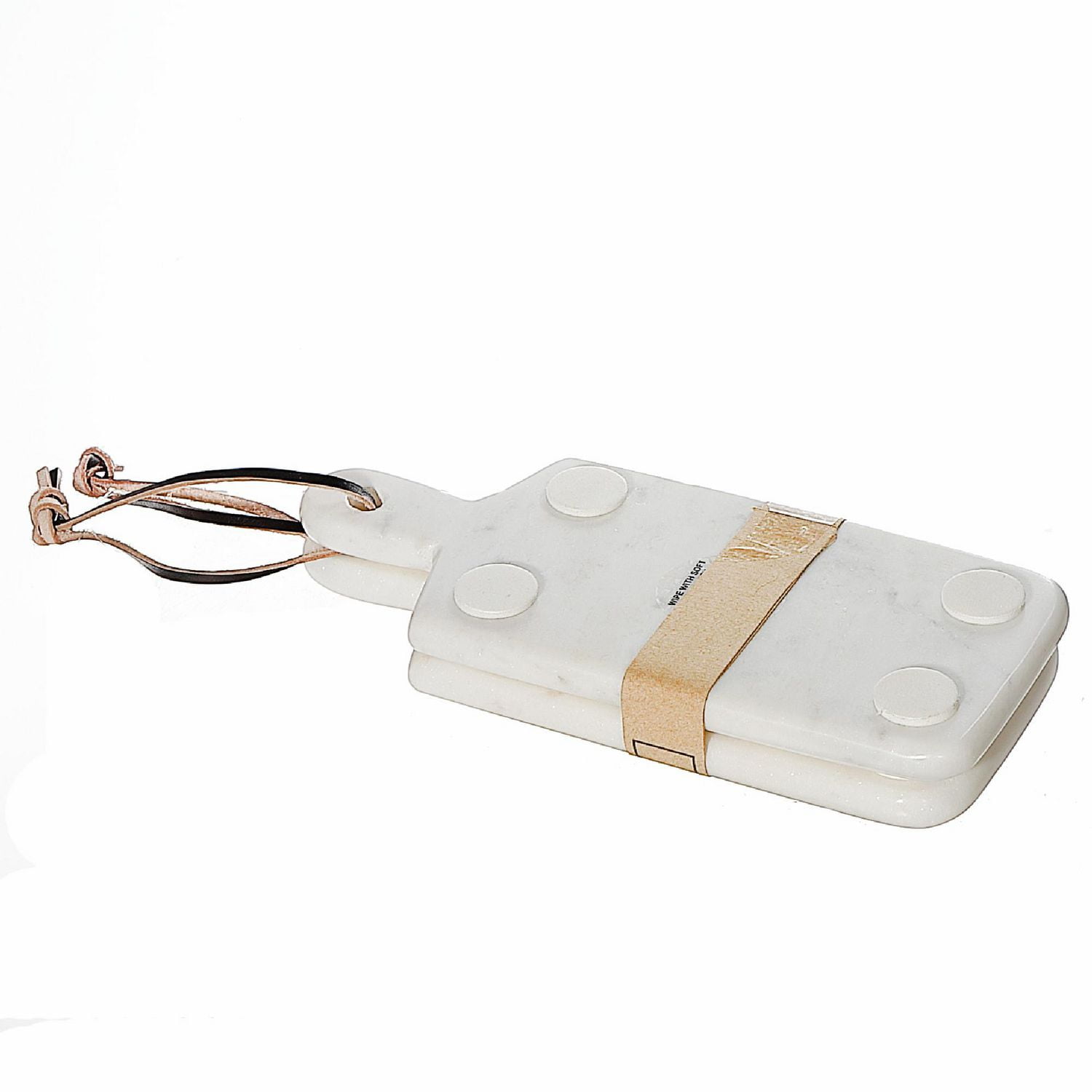 2Pc Marble Cheese Board White 11X5