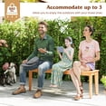 thumbnail image 2 of Gymax 55'' Teak Wood Bench 3-Person Backless Seating w/ 880 LBS Weight Capacity, 2 of 8