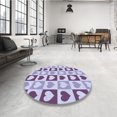thumbnail image 4 of Ahgly Company Tapis d'Intérieur Lavable en Machine Carré Transitionnel Bleu Ciel, 6 Pieds Carré, 4 of 7