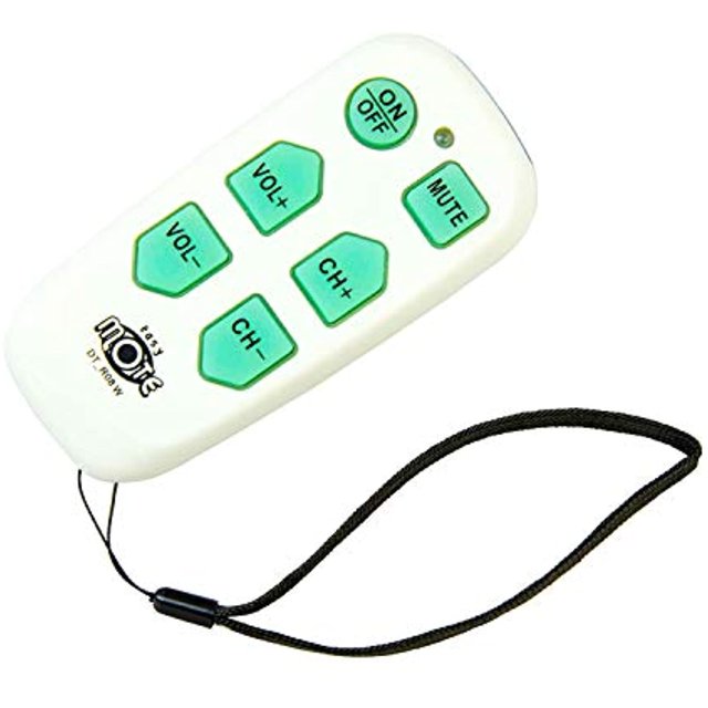 Continu.us Big Button Elderly Care Back Lit TV Remote, Retail Packaging, for TV, White
