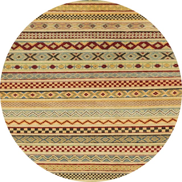 Ahgly Company Tapis d'Intérieur Ronds Abstraits Orange Tapis de Zone Abstraits, 3 Pieds Rond