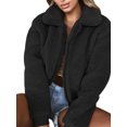 thumbnail image 1 of Faithtur Women Winter Jacket Zipper Up Fluffy Fleece Long Sleeve Coat, 1 of 8