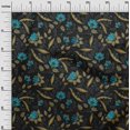 thumbnail image 3 of oneOone Georgette Viscose Olive Green Fabric Asian Floral Sewing Craft Projects Fabric Prints By Yard 42 Inch Wide, 3 of 5