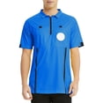 thumbnail image 1 of TOPTIE Men's Soccer Referee Jersey Officials Pro Short Sleeve Referee Shirts-Blue-3XL, 1 of 9