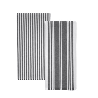 Better Homes & Gardens 2pk Kitchen Towel, Flat Woven, Black