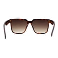 thumbnail image 2 of Womens Squared Horn Rim Inset Lens Oversized Rectangle Sunglasses Tortoise Brown, 2 of 4