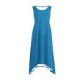 thumbnail image 5 of Summer Clearance 2025! Womens Plus Size Dress,Summer Dress Clearance for Womens,Womens Dresses Sleeveless Round Neck Drawstring Casual Ruffle A-Line Mini Dress, 5 of 5