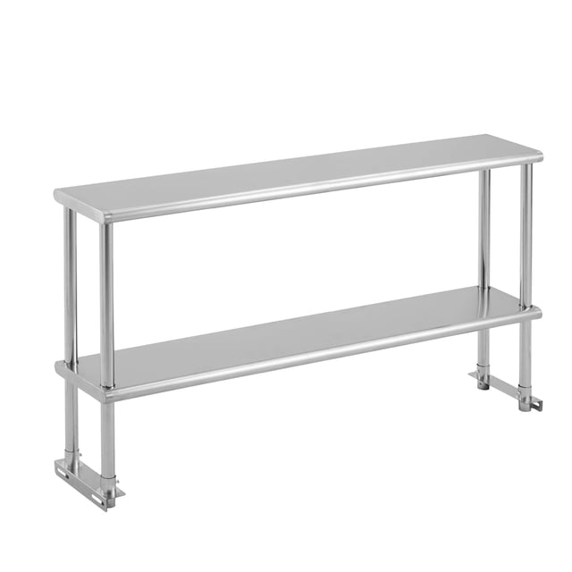 BeesClover Table de Travail en Acier Inoxydable, Table de Préparation de Cuisine Commerciale avec Roulettes et Dosseret, Poste de Travail Robuste pour Restaurant, Boulangerie, Service Alimentaire