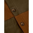 thumbnail image 4 of MAWCLOS Mens Outwear Open Front Cardigan Sweater Long Sleeve Sweaters Knitted Outdoor Color Block Cardigans Brown XL, 4 of 6