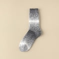 thumbnail image 4 of LckLvx Women's Winter Mid Tube Socks Thick Warm Home Socks Color Block Fleece Soft Crew Socks, 4 of 4