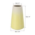 thumbnail image 2 of Unique Bargains Flower Vase, Ceramic Floral Vase for Fireplace Room Decor, Gradient Yellow, 2 of 4