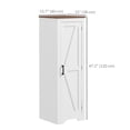 thumbnail image 3 of HOMCOM Farmhouse Storage Cabinet with Adjustable Shelf for Living Room, 3 of 10