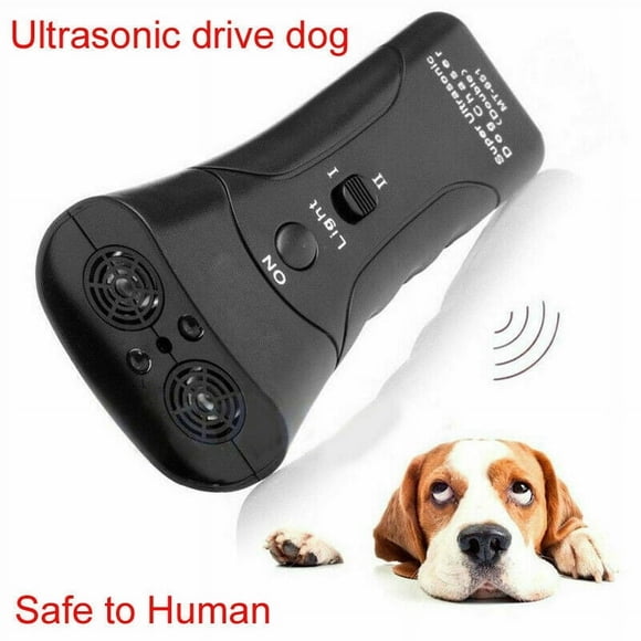 Pet Anti Dog Barking Pet Trainer LED Light Ultrasonic Gentle Chase Training Double Head Trumpet