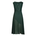 thumbnail image 4 of adviicd Robes d'Été pour Femmes 2024 Robe Longue Fluide Sans Manches à Col Halter Imprimé Floral Vert,TTTG, 4 of 4