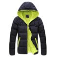 thumbnail image 1 of Innerwin Manteau à Capuche pour Hommes Extérieur avec Poches Veste Chaude d'Hiver Décontractée Noir Vert S, 1 of 2