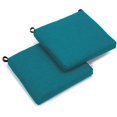 thumbnail image 1 of Coussin de Chaise en Polyester Filé de 20 Po sur 19 Po (Ensemble de Deux) - Bleu Aqua, 1 of 2