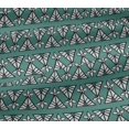 thumbnail image 5 of oneOone Viscose Jersey Fabric Floral & Triangle Block Print Fabric BTY 60 Inch Wide, 5 of 5