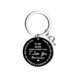 thumbnail image 3 of Creative DIY To My SON Black Stainless Steel Last Name 26 Letter Keychain 2.5cm, 3 of 8