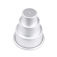 thumbnail image 1 of Oleegame 1PC Cookie Mold Mini Three-tiered Cake Pan Pudding Mold Muffin Decorating Mould Tools Silver, 1 of 1