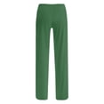 thumbnail image 5 of ohmzyzo Womens Summer Fashion Solid Casual Elastic Waist Drawstring Long Pants, 5 of 5