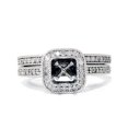 thumbnail image 2 of 3/4ct Diamond Halo Ring Set 14K White Gold, 2 of 3