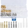 thumbnail image 2 of MesaSe 400Pcs Male Female Connector Terminals 3.9mm Safe Electrical Wire Connector Terminal with Insulating Sleeves Brass Wire Connector Set for Motorcycles Cars RVs Marine, 2 of 11