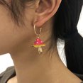 thumbnail image 2 of XZNGL Creative Dreamy Cute Little Fungus Oil Drop Earrings Colorful Plant Ear Studs, 2 of 9