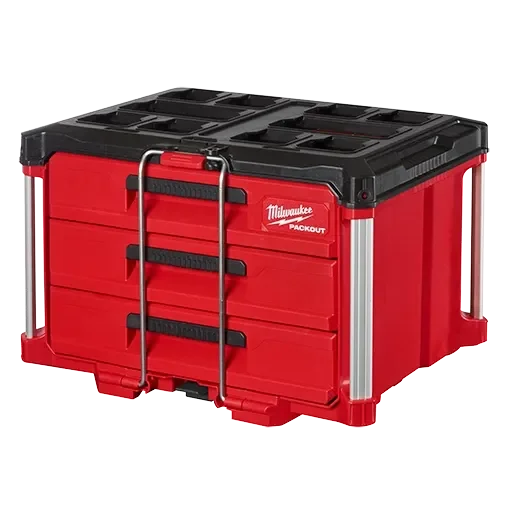 Milwaukee Tool PACKOUT 22 in. Modular 3-Drawer Tool Box with Metal Reinforced Corners