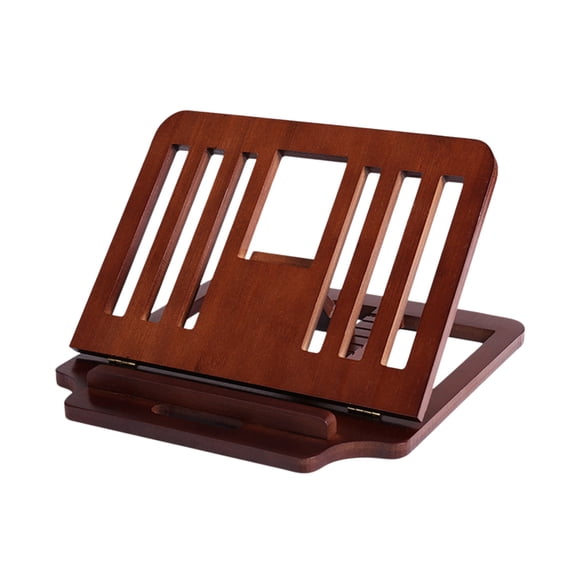Avdolw Adjustable Wooden Laptop Stand - Foldable, Ergonomic Design,Fits 11-15 Inch Laptops,Natural Nanmu Timber for Office & Home Desk Use