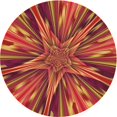 thumbnail image 1 of Ahgly Company Machine Washable Indoor Round Transitional Orange Area Rugs, 5' Round, 1 of 7