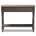 thumbnail image 3 of Baxton Studio Noemie Table Console 2 Tiroirs en Brun, 3 of 10
