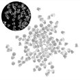 thumbnail image 3 of 100 Pcs Dos de Boucles d'Oreilles en Plastique Transparent (Blanc), 3 of 8