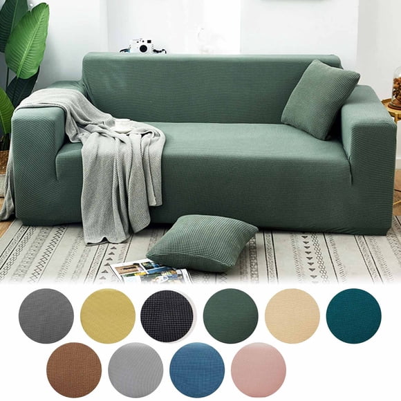 Sentmoon Sofa Covers Sofa Slipcover Solid Color All Season Sofa Cover Knitted Elastic All Wrap Sofa Cover Sofa Cushion Rocker Velvet Sofa Cover